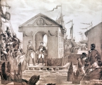 ｜ティルジットでロシア皇帝アレクサンドル1世と会見するナポレオン1世、1807年7月7日