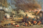 BERTAUX Jacques｜テュイルリー宮殿の攻撃、1792年8月10日