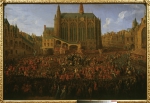 MARTIN Pierre-Denis｜1715年9月12日、パリ・シテ島のサント・シャペルで王位につくことを宣言され教会を出るルイ15世の行列