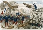 ｜白旗を掲げた内部のスパイの手引きでパリに入城するヴェルサイユ軍、1871年5月21日