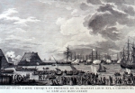 ｜国王ルイ16世参列のもと、シェルブールの港を出発する円錐の箱、1786年6月23日