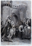 ｜シャルル7世の軍隊の隊長から首都の鍵を受け取るシャルル7世