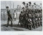 ｜百日天下、1815年3月7日パリへ進軍するナポレオンはグルノーブルで7000の兵及び30門の砲を持つ軍団となり34,000の農民がこれに従った。