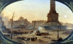 CHAMPIN Jean-Jacques｜バスティーユ広場とサンダントワーヌ街のバリケード、1848年6月25日