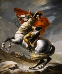 DAVID Jacques Louis｜アルプスの峠の第１執政官（ナポレオン）