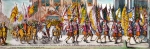 ｜ロクロワの戦いで奪った軍旗を持って戦勝を感謝する為ノートルダム寺院へ向かうフランス軍、1643年5月19日