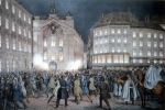 HOFBAUER Ferdinand｜夜、戦闘準備に入るウィーンの学生と労働者、1848年3月13日