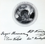 ｜コネチカット州の紋章と代表者のサイン