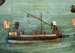 ｜イスキアに於けるアンジュ公爵との戦いの後、凱旋するアラゴンのフェルディナンド1世ナポリ王のガレー船