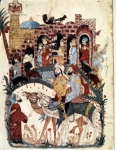 AL-WASITI Yahya Ibn Mahmud｜村人を訪れるアブー・ザイドとハーリス