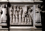 ｜子供たちに洗礼を授けるアウグスティヌスと異教徒と論争するアウグスティヌス