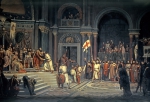 HESSE Alexandre｜十字軍士ゴドフロワ・ド・ブイヨンを謁見するアレクシオス1世コムネノス、1097年