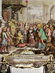 ｜幼王ルイ15世に謁見するオスマン大使イルミエキズ・メフメト・チェレビとその一行、1720年