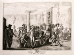 ｜地下のカフェで「第三身分とは何か」について新聞記者たちと話し合うシエイエス、1789年