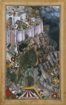 ｜ラージプート族の立てこもる山城、ランタンボールを攻撃するアクバルの軍勢、1568年
