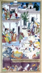 ｜アフガン人を打ち破り、戦利品をアクバラ・カラへ送るハーン・ザマーンとバハデゥール・ハーン兄弟、1561年