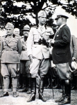｜軍事演習に於けるムッソリーニとウンベルト・ディ・サヴォイア、1934年