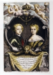VAN LOO Louis-Michel｜新婚の頃のルイ15世（15才）とマリー・レクザンスカ（22才）