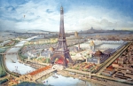 ｜パリ万国博覧会場とエッフェル塔、1889年