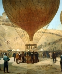 DIDIER Jules｜気球でパリを飛び立つ国防政府のメンバーとガンベッタ、1870年10月7日