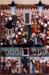 ARIFI｜スレイマン1世の即位式でトプカピ宮殿・皇帝の門から送迎門まで参列者の群衆