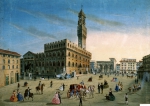 ｜19世紀のシニョーリア広場、フィレンツェ