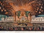｜ルイ15世広場で催された記念花火、1763年6月22日