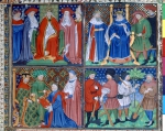 ｜聖職者（左上図）、皇帝・国王（右上図）、貴族（左下）、職人（右下）