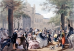 DESANDRE Jules-Marie d’apres｜シャンゼリゼ通りのパリ万国博覧会の主会場である産業館、1855年