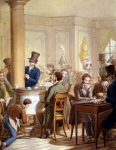 OPITZ George Emanuel｜パリの「カフェ・デュ・コメルス」