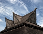 ｜ブラスタギ近くのバタック族の伝統家屋の屋根部分