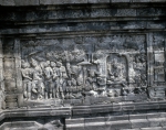 ｜ボロブドゥール遺跡、第2回廊主壁の浮彫り（部分）