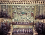 ｜ミーナークシ寺院、回廊の天井画「ヒンドゥー教の神々」