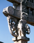 ｜サンチの仏教遺跡、北門東柱の浮彫り