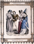 ｜1450年頃の紳士と淑女の衣装