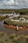 ｜アンタナナリボ郊外の川で洗濯をする女性