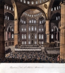 FERRARIO Giulio｜イスタンブールのアフメト・モスクでの礼拝