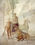 ｜エヴェヌス川を渡る前に、デイアネイラの前でネッソスを罰するヘラクレス