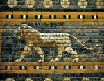 ｜バビロンの行列道路の壁画、ライオン