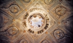 MANTEGNA Andrea｜パラッツォ・ドゥカーレのカステッロ・ディ・サン・ジョルジョの「新婚夫婦の間」の穹窿