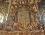 TIEPOLO Giovanni Battista｜ヴュルツブルクのレジデンツの「宮殿皇帝の間」のフレスコ