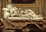 BERNINI Gian Lorenzo｜サン・フランチェスコ・ア・リーパ聖堂「至福のルドヴィカ・アルベルトーニの墓像」