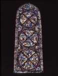 ｜サン＝テティエンヌ大聖堂の側廊のステンドグラス「サン＝テティエンヌの聖遺物の発見」