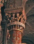 ｜サン＝オストルモワンヌ修道院教会の内陣柱頭「最後の晩餐」