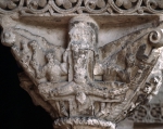 ｜サン＝ピエール・ド・モワサック修道院の回廊の東側の柱頭「十字架にかかるサン・ピエール（ペトロ）」