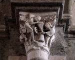 ｜サント＝マドレーヌ大聖堂の内部身廊の柱頭「神秘的な製粉機」