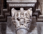 ｜サント＝マドレーヌ大聖堂の内部側廊の柱頭「ユージーニアの伝説」