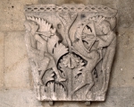 ｜サン・ラザール大聖堂の聖堂僧会堂の内陣旧在の柱頭「カインの死」