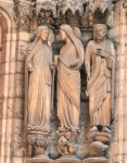 ｜ノートルダム大聖堂 (シャルトル)の北袖廊扉口「マリアの訪問と予言者ダニエル」