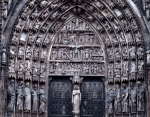 STEINBACH Erwin von｜ストラスブール大聖堂の西正面中央扉口のティンパヌム「新約聖書」